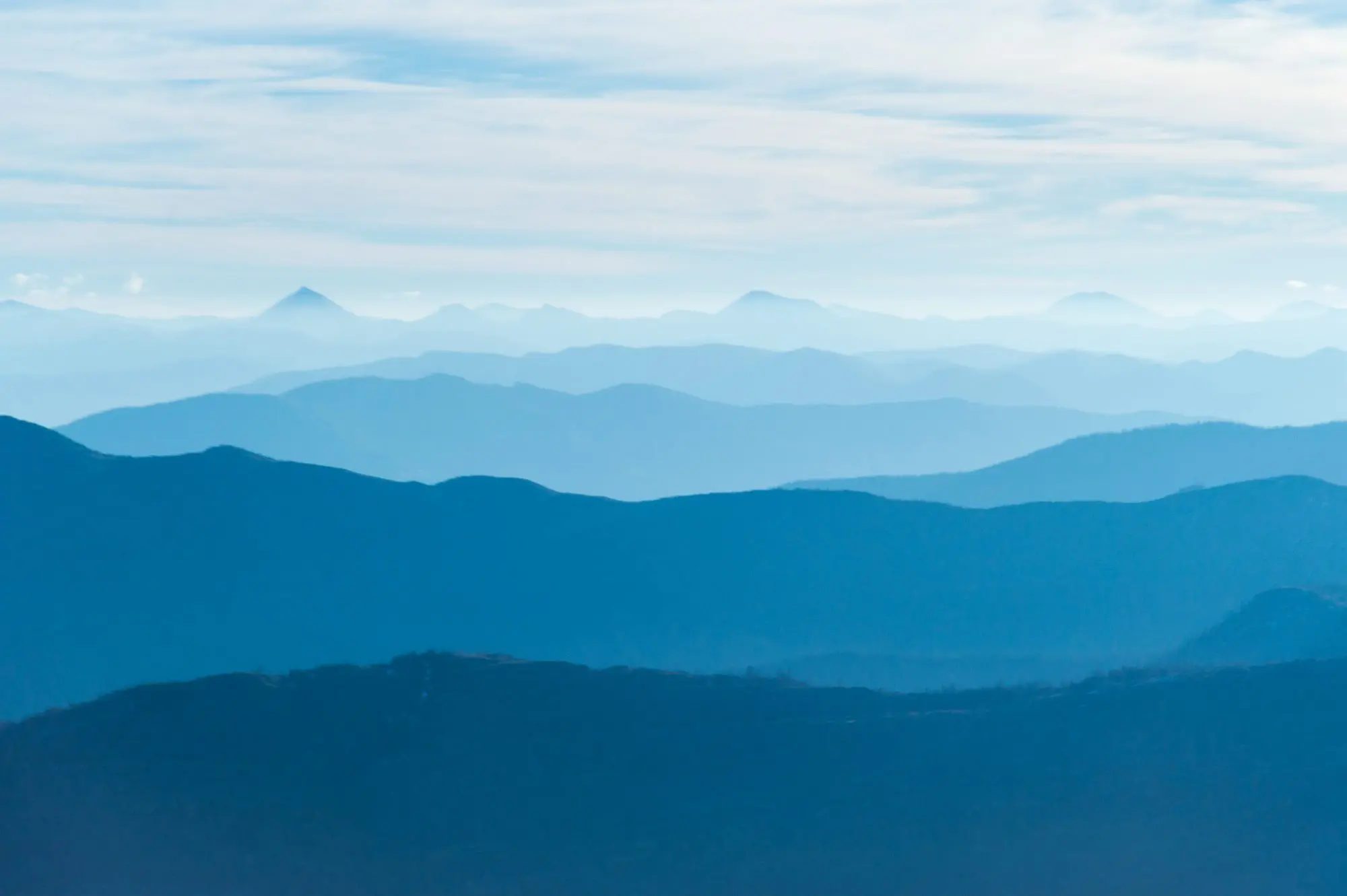 Layers of mountains in a good display of mountainscape photography