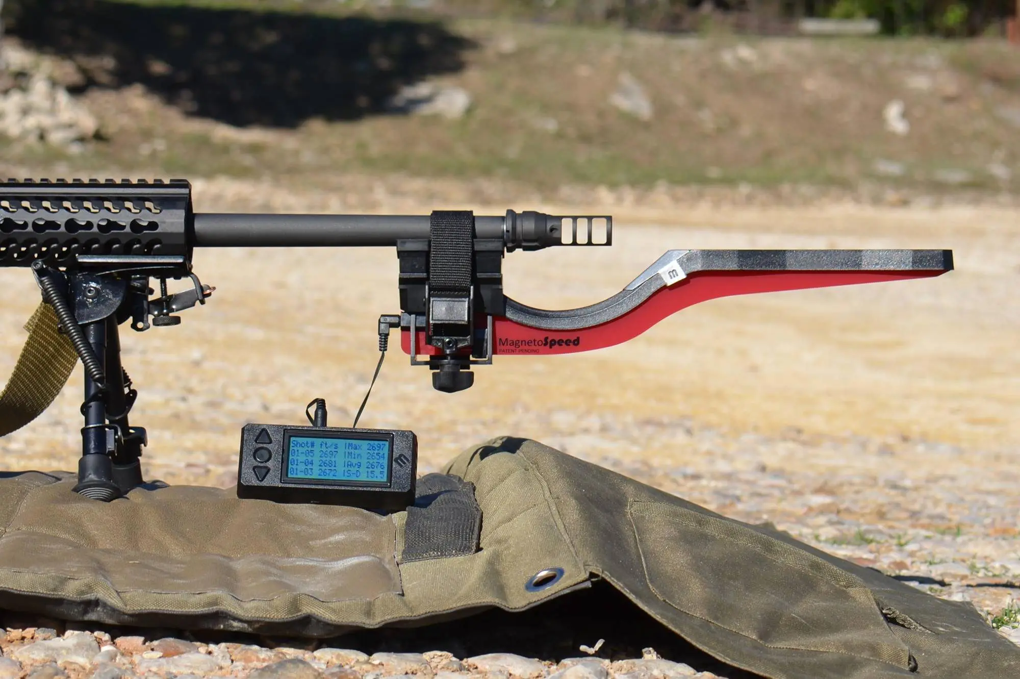 using a chronograph to test factory ammo.