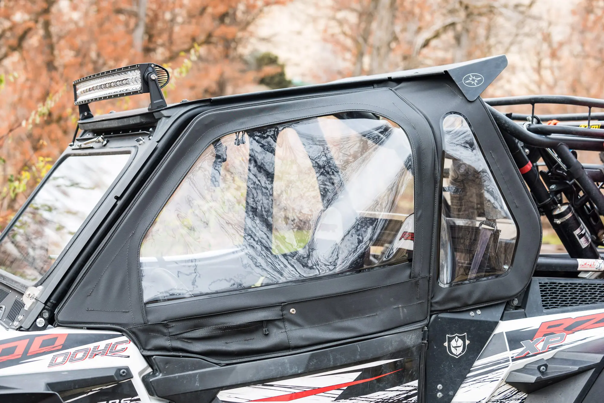 Upper doors make a fully enclosed hunting UTV