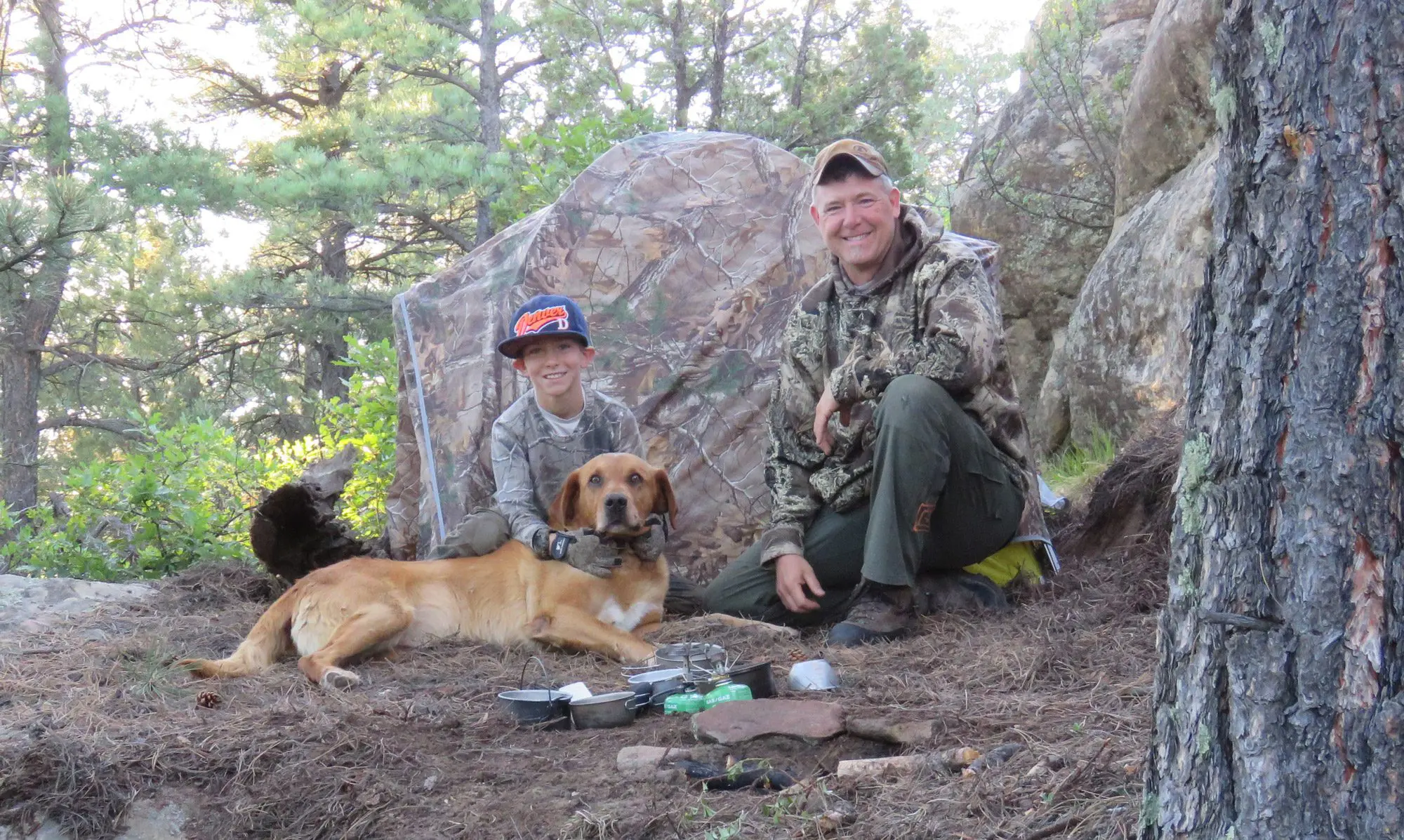 Fred taking his kids hunting