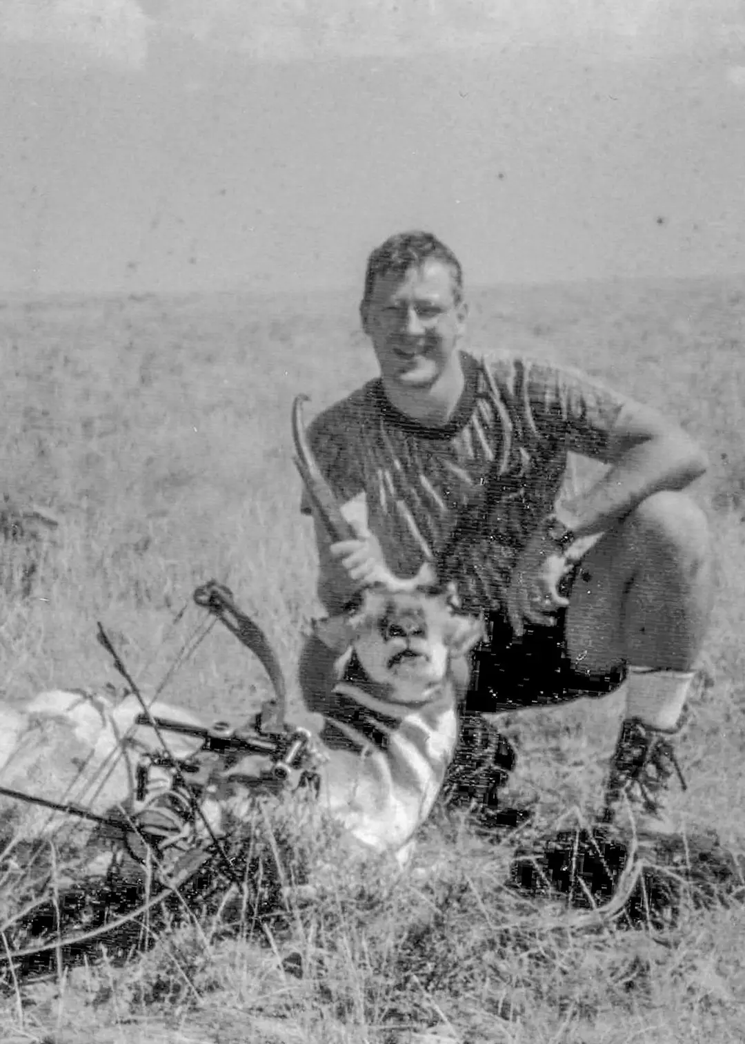 old photo of bowhunting