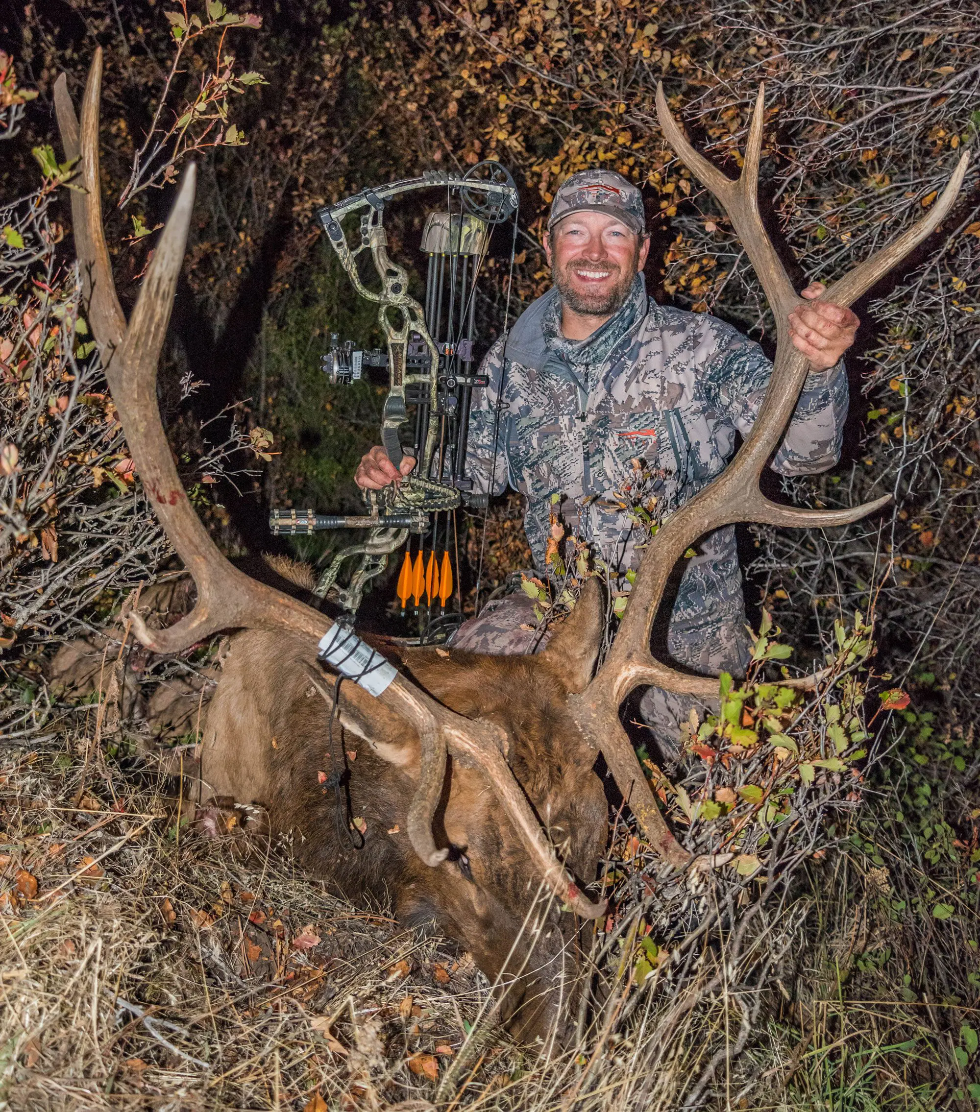 Darin Cooper with a trophy bull elk.