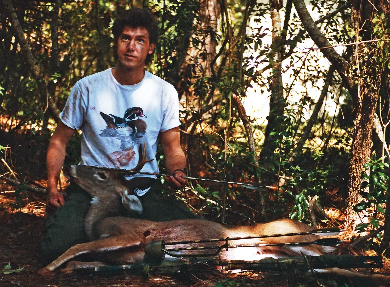 Fred Eichler with his first whitetail deer.