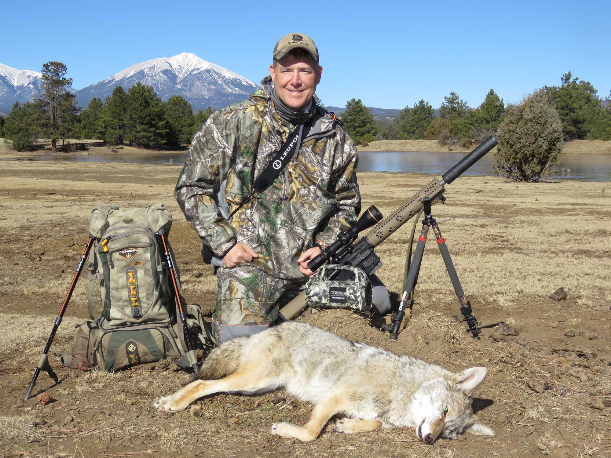 coyote calling lead Fred to harvest this beautiful male coyote.