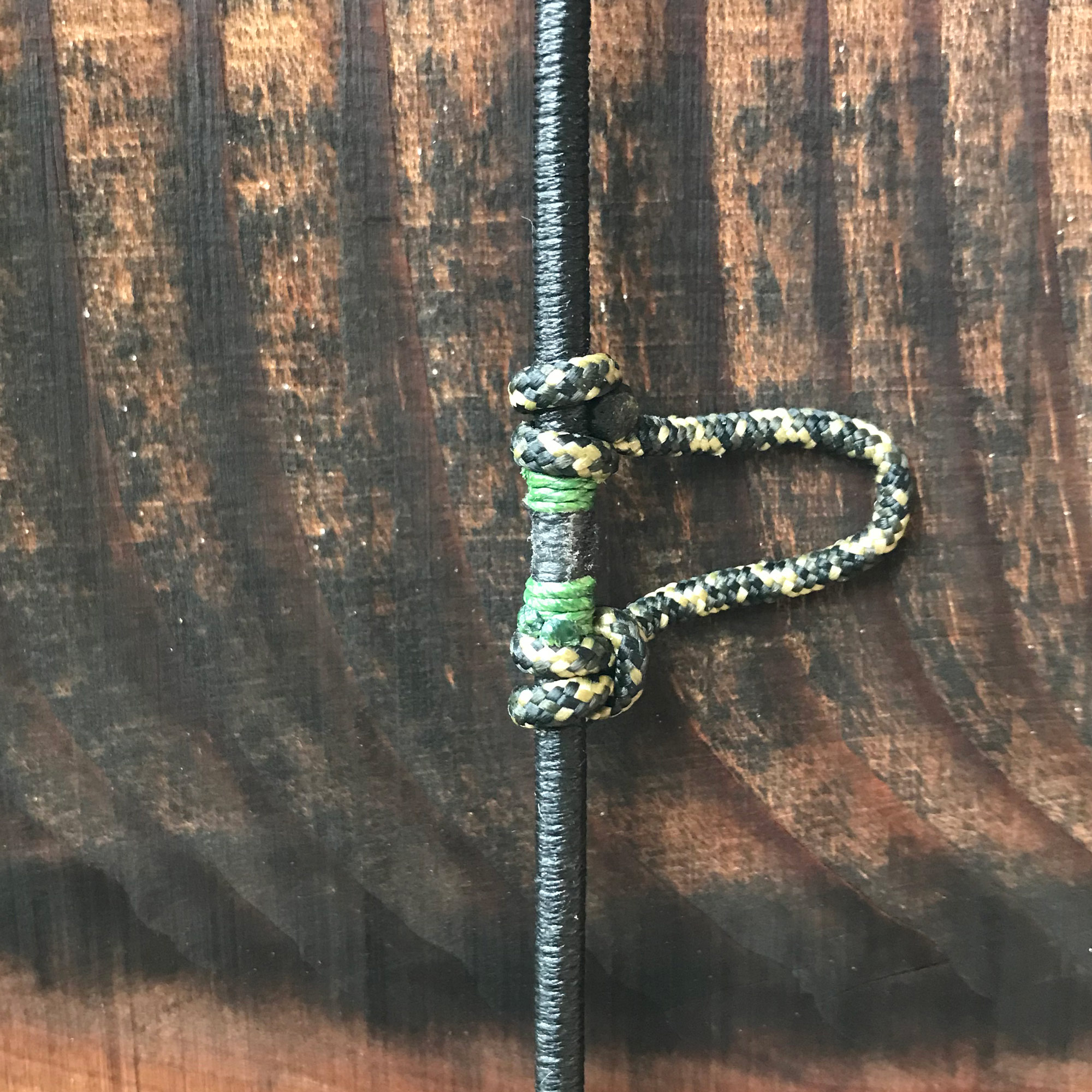 A properly tied in peep sight