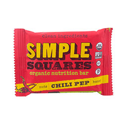 Simple Squares organic chili pep backpacking food.