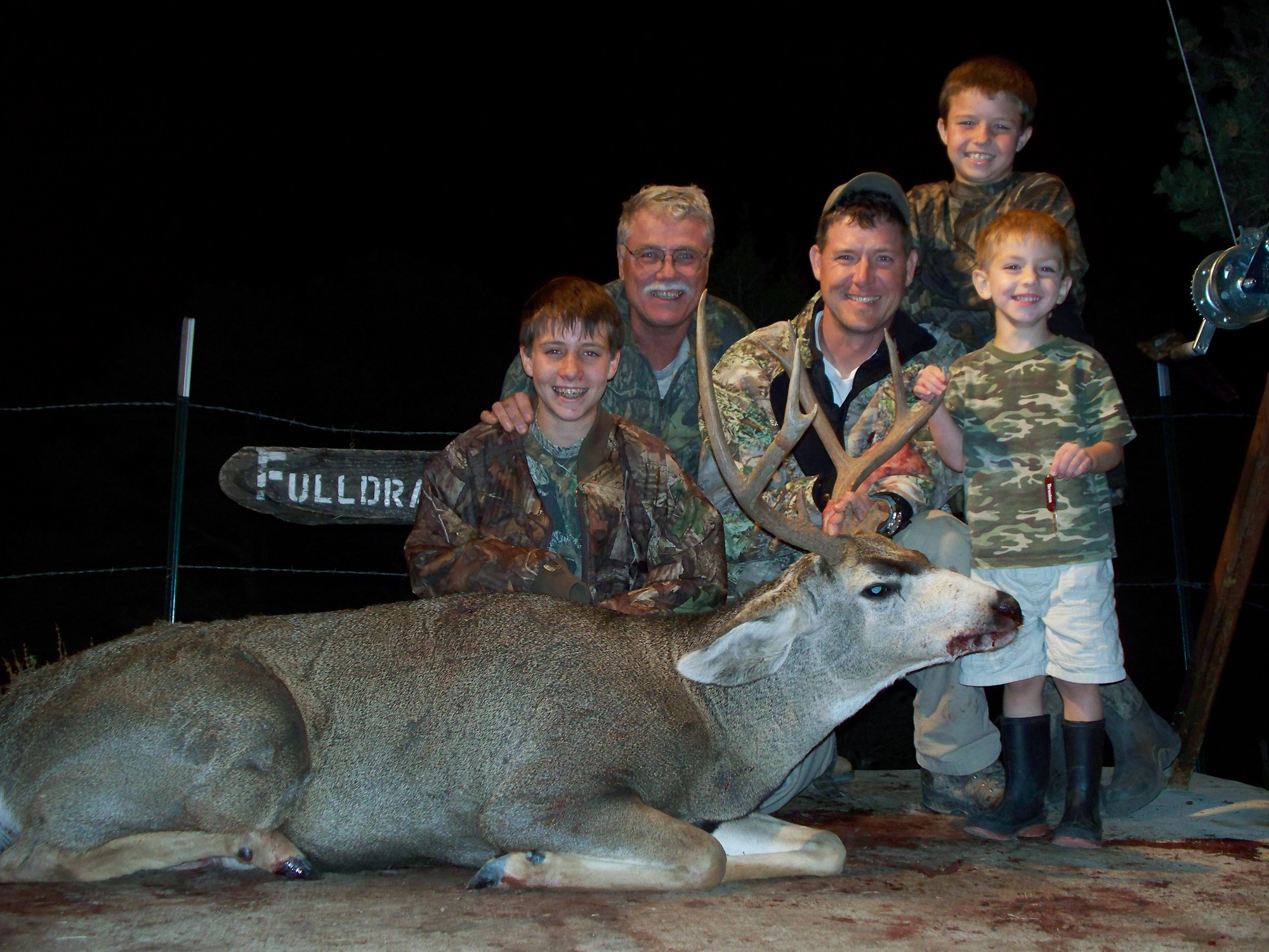 kids hunting with their family