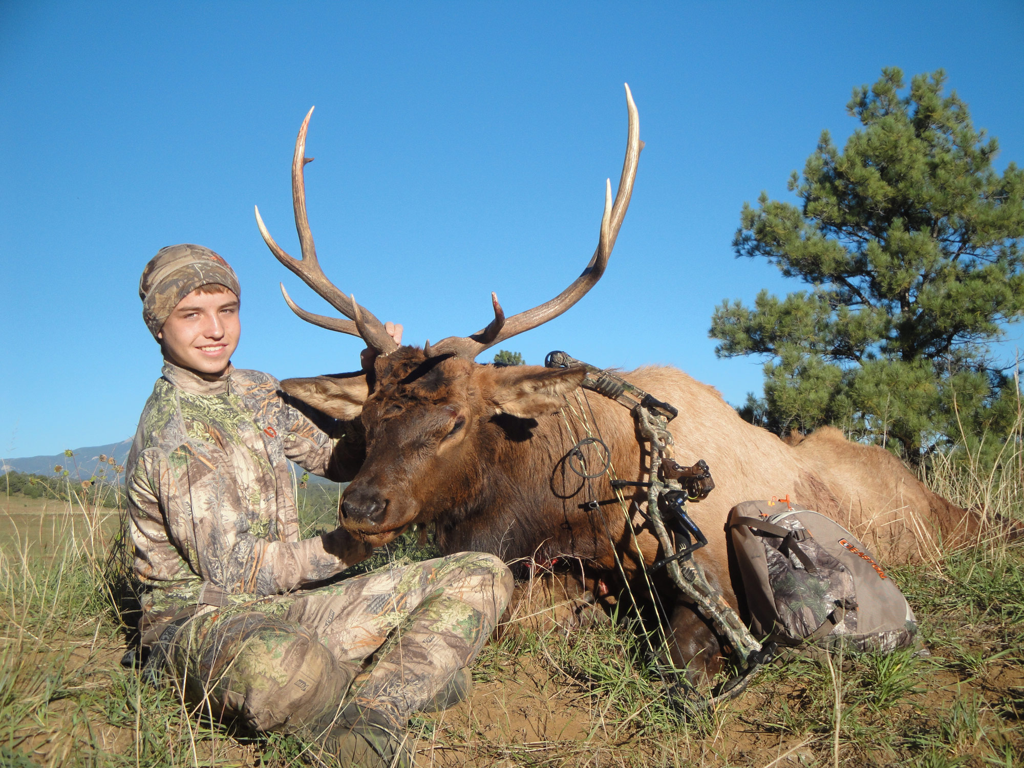 one of Fred's kids hunting elk