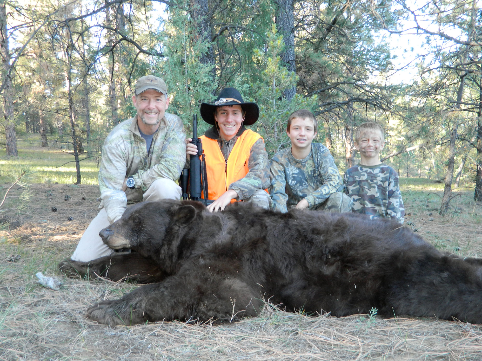 Fred out with his kids hunting for bears