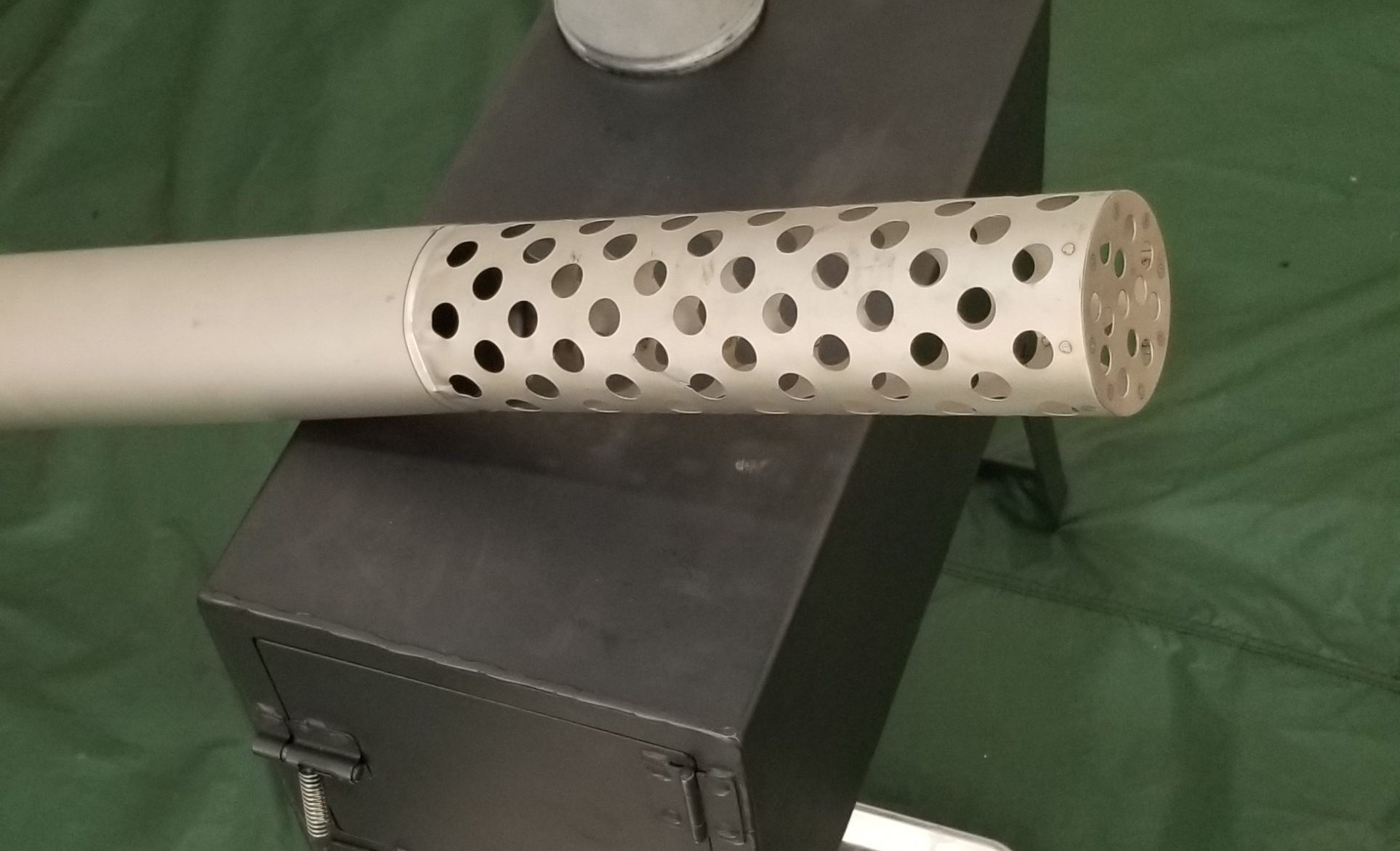 a spark arrestor on a stove pipe