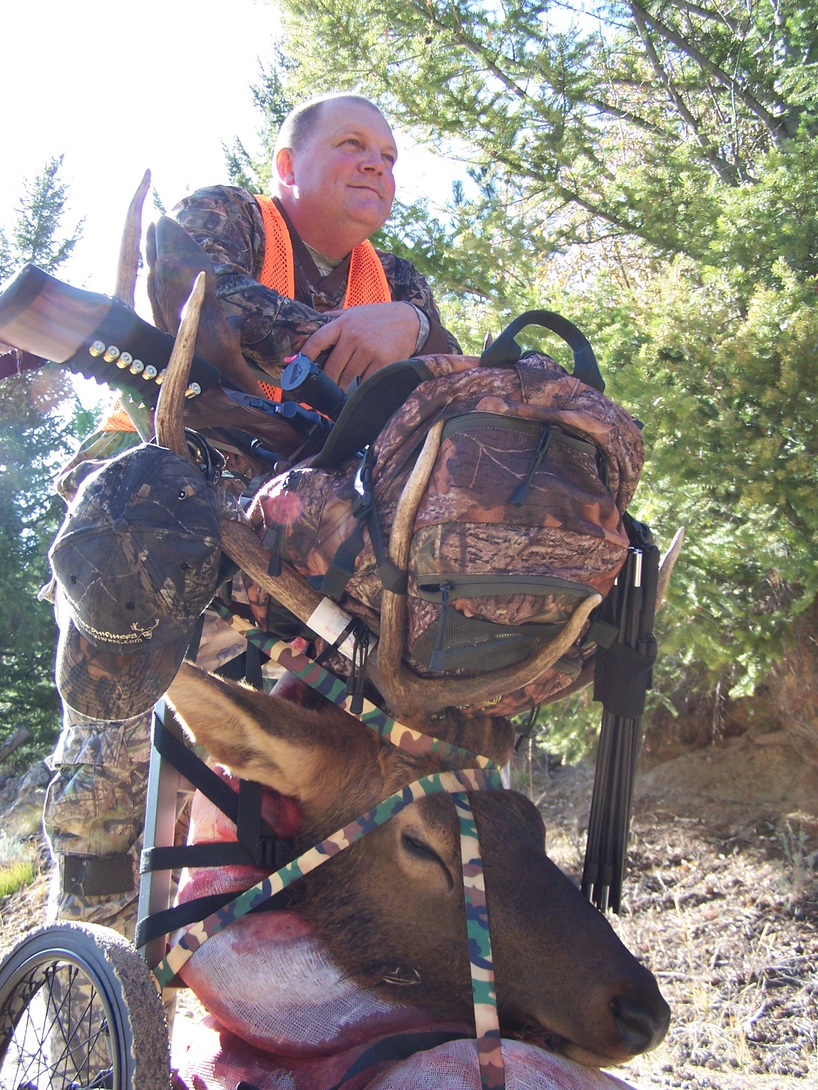 use a wheel cart instead of your hunting backpack