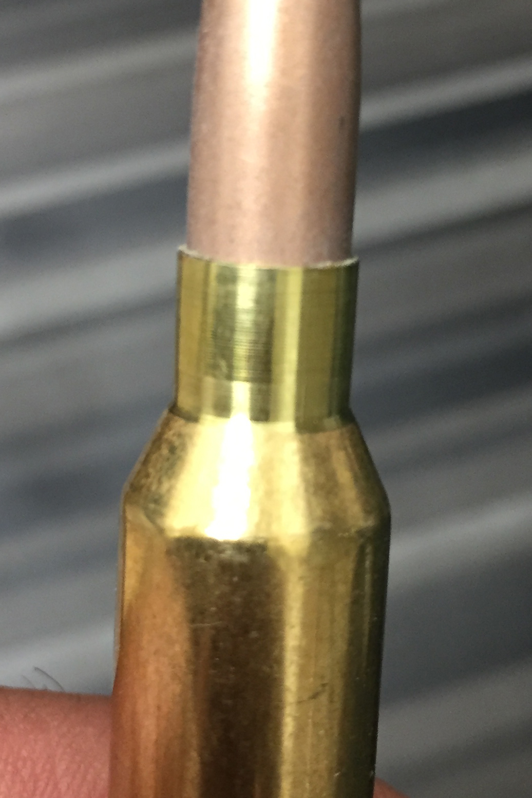 A bullet that was loaded into brass