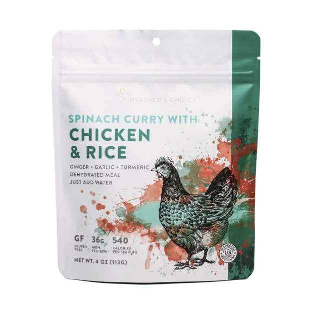 Heather's Choice® Entrees - Spinach Curry with Chicken and Rice Entree