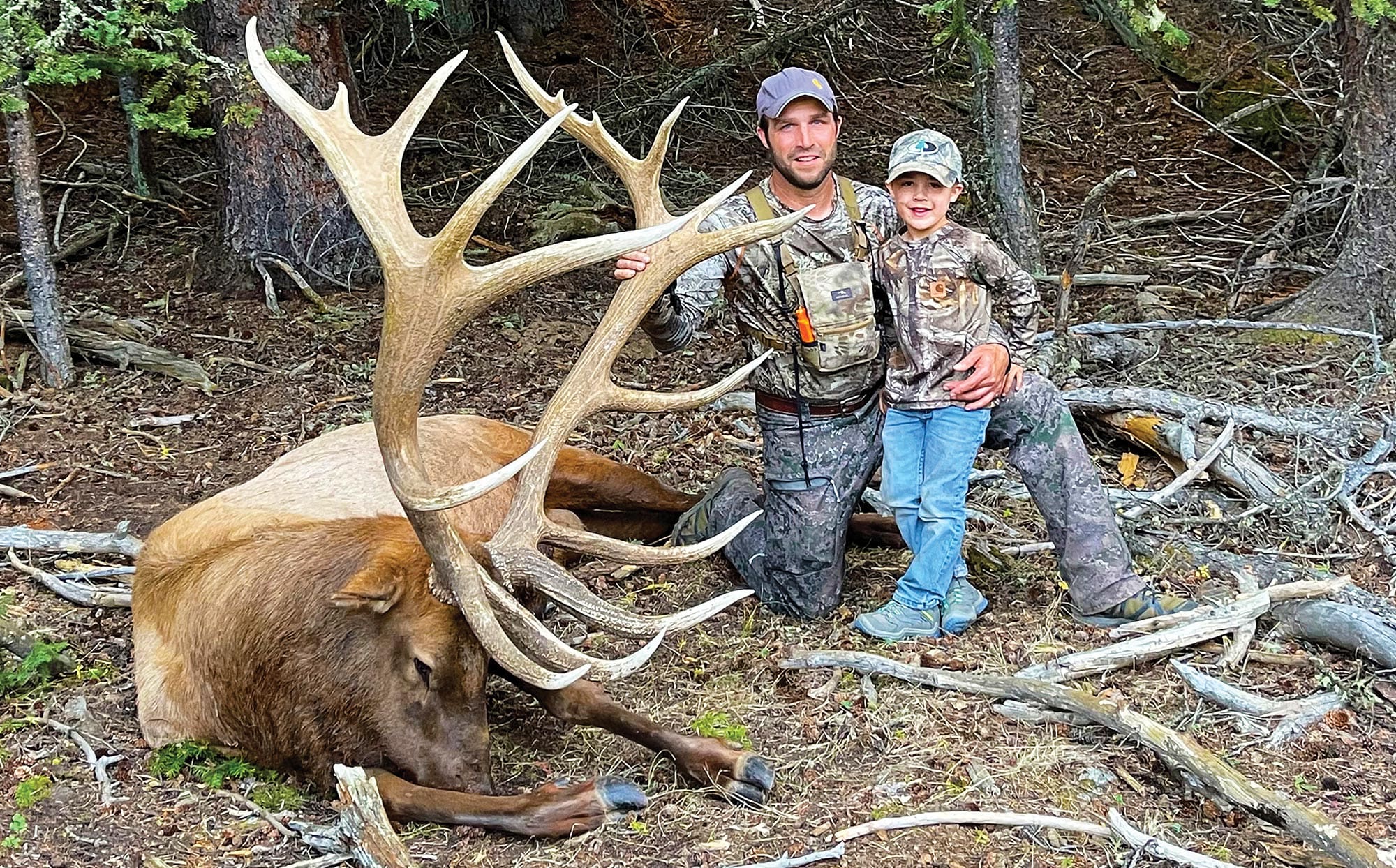 Grip and grin with a Wyoming bull elk.