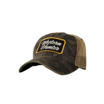 Western Hunter Old Favorite Greaser Trucker Hat- Black Field Camo